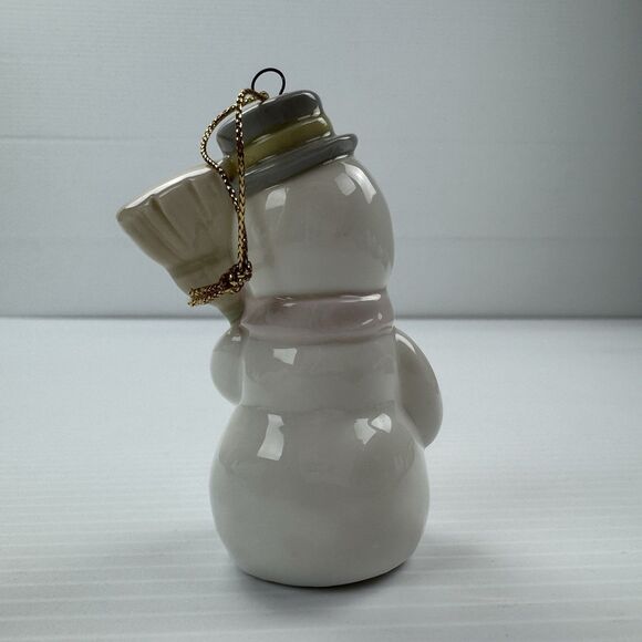 Vintage 1994 Precious Moments Snowman Ornament Porcelain PMI Christmas - Picture 4 of 7